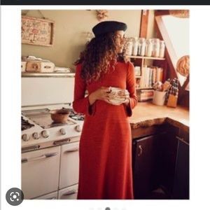 Christy Dawn Charlie red knit midi dress